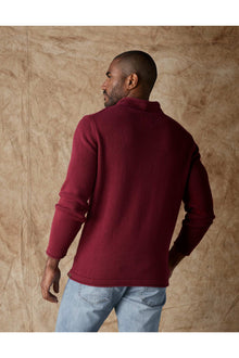 Men | Roll Neck Sweater | Wine