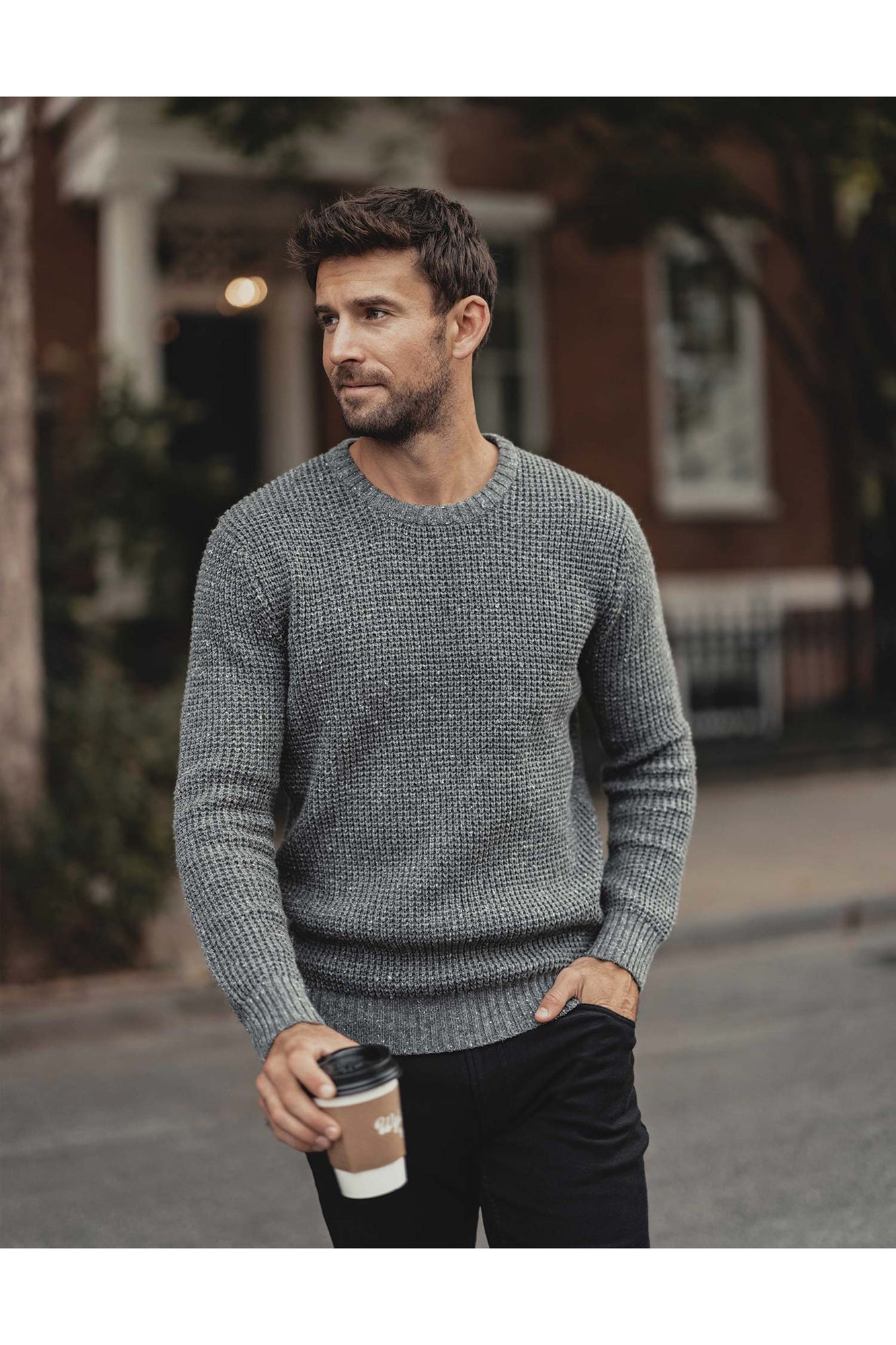 Men | Seawool Nep Crew | Grey