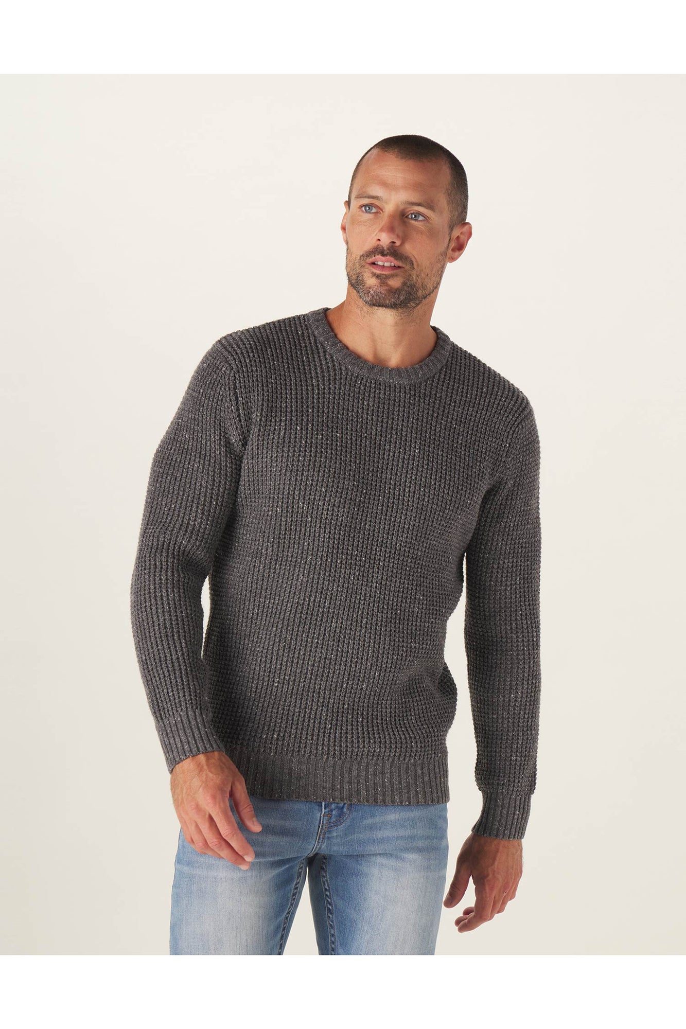 Men | Seawool Nep Crew | Grey