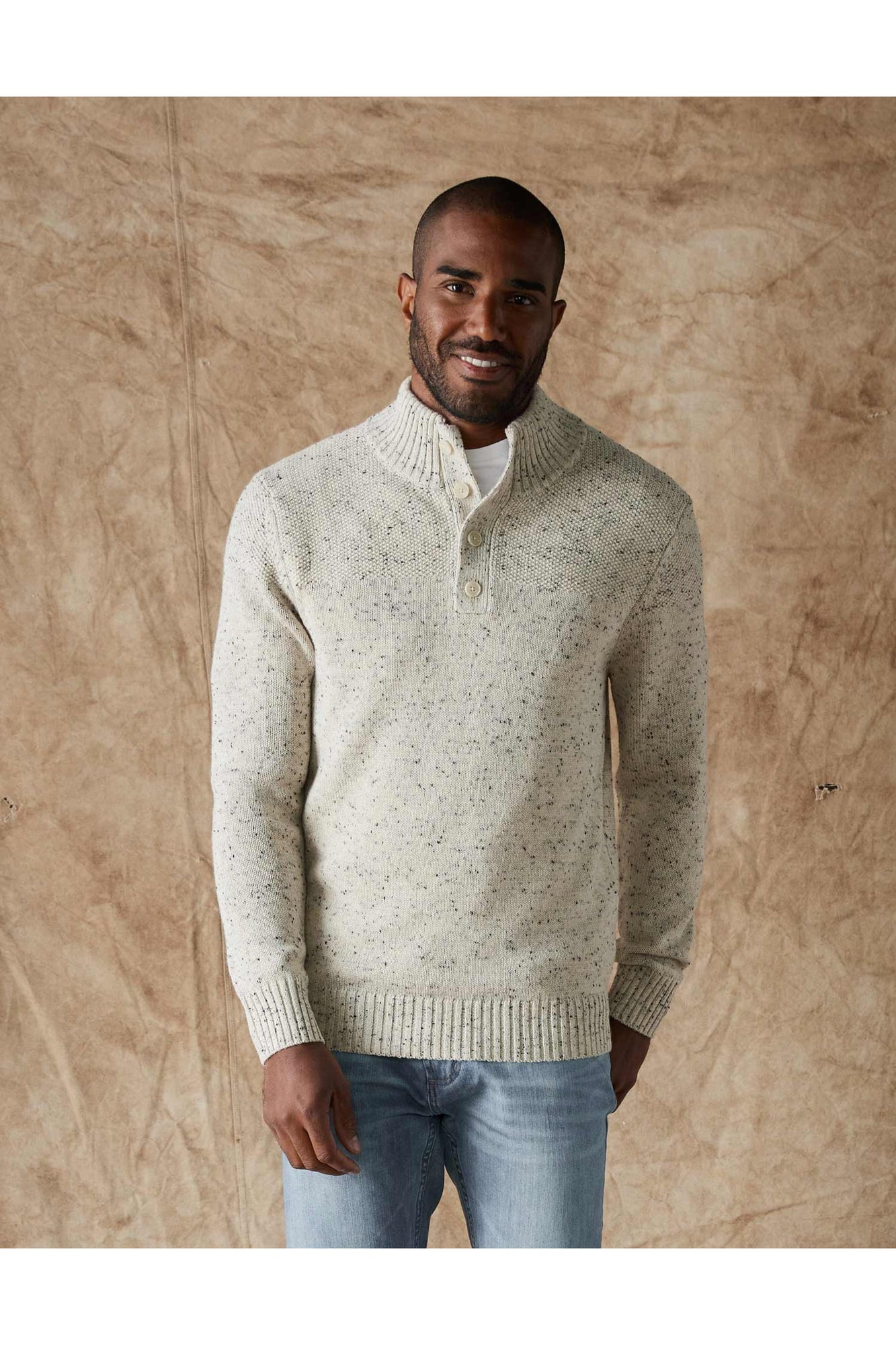 Men | Seawool Nep Popover | Cream