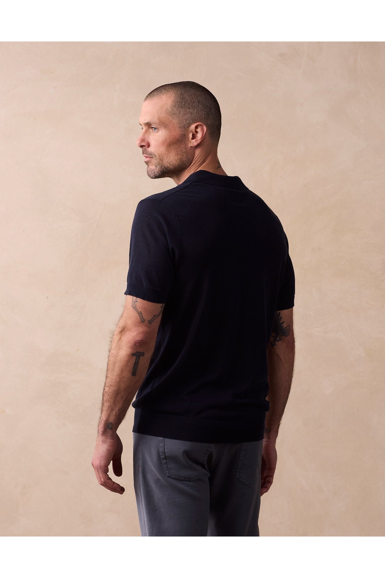 Men | Summer Linen-Blend Polo | Navy