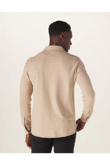 Men | Textured Knit Shirt | Tan