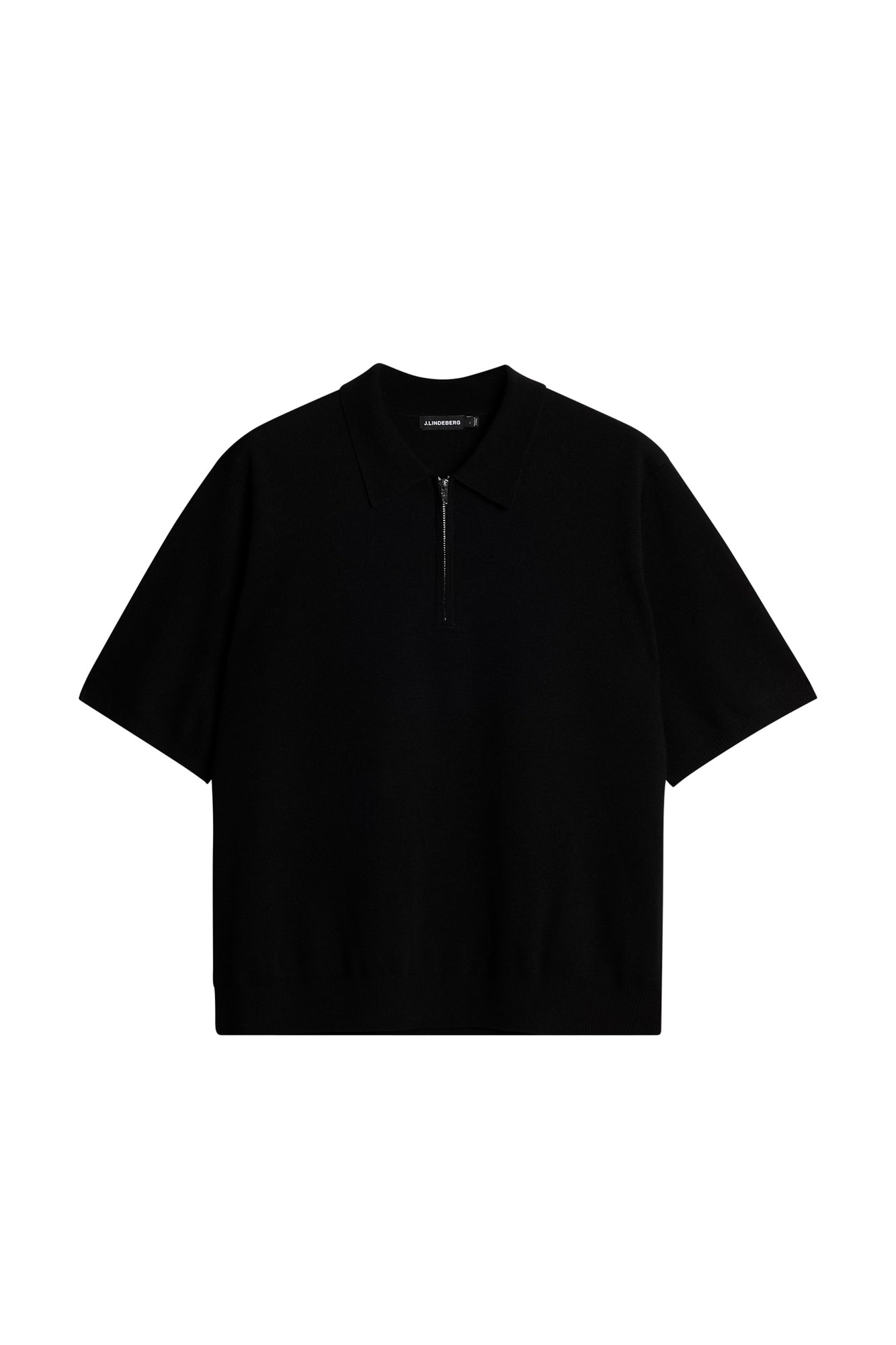Men | Tyler Quarter Zip Knit Polo | Black