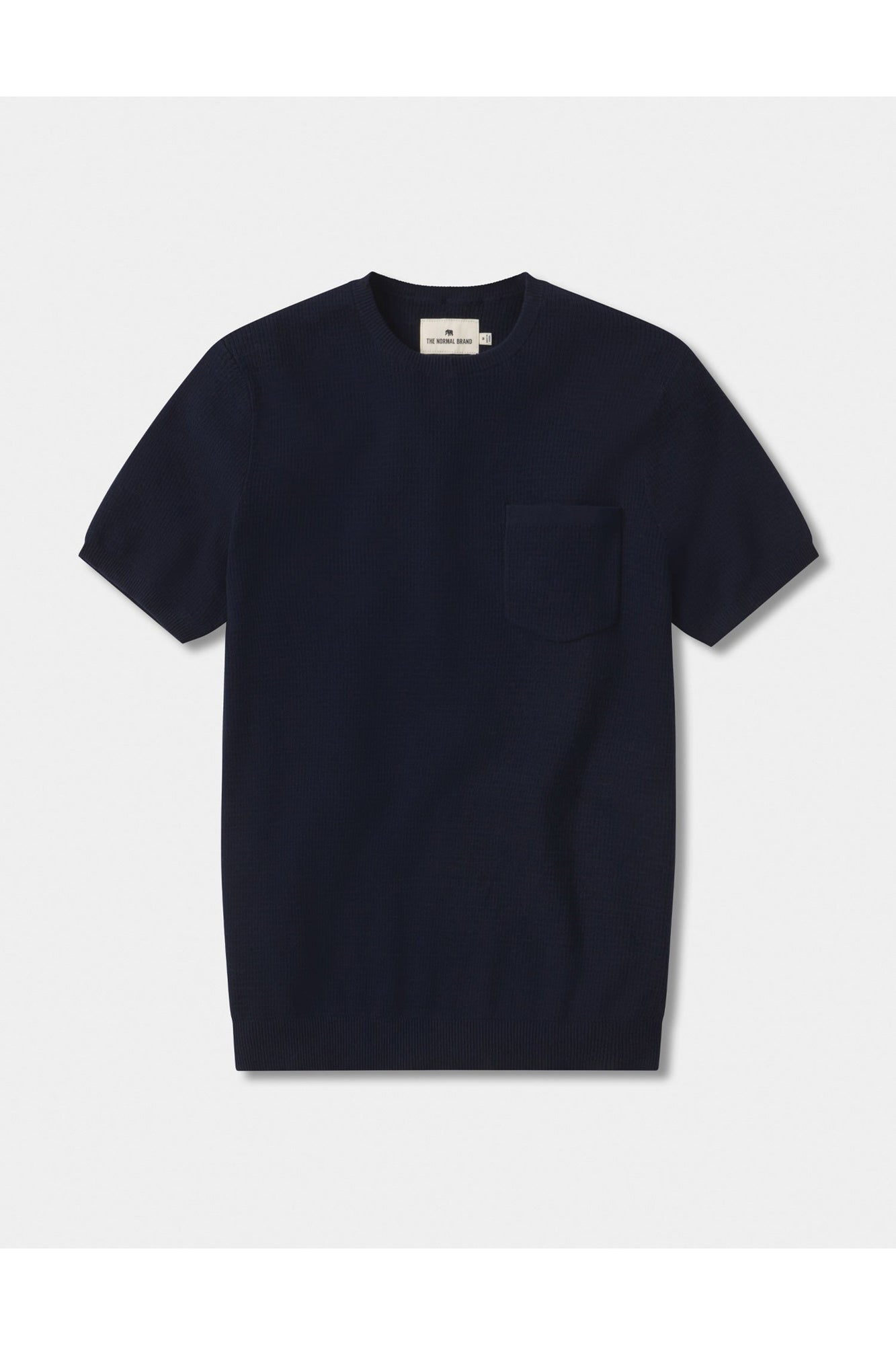 Men | Waffle Knit Sweater Tee | Navy