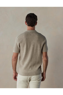 Men | Waffle Stitch Button Up | Flax