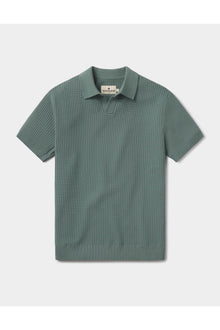 Men | Waffle Stitch Polo | Juniper