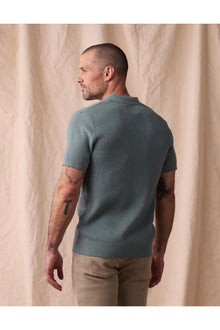 Men | Waffle Stitch Polo | Juniper