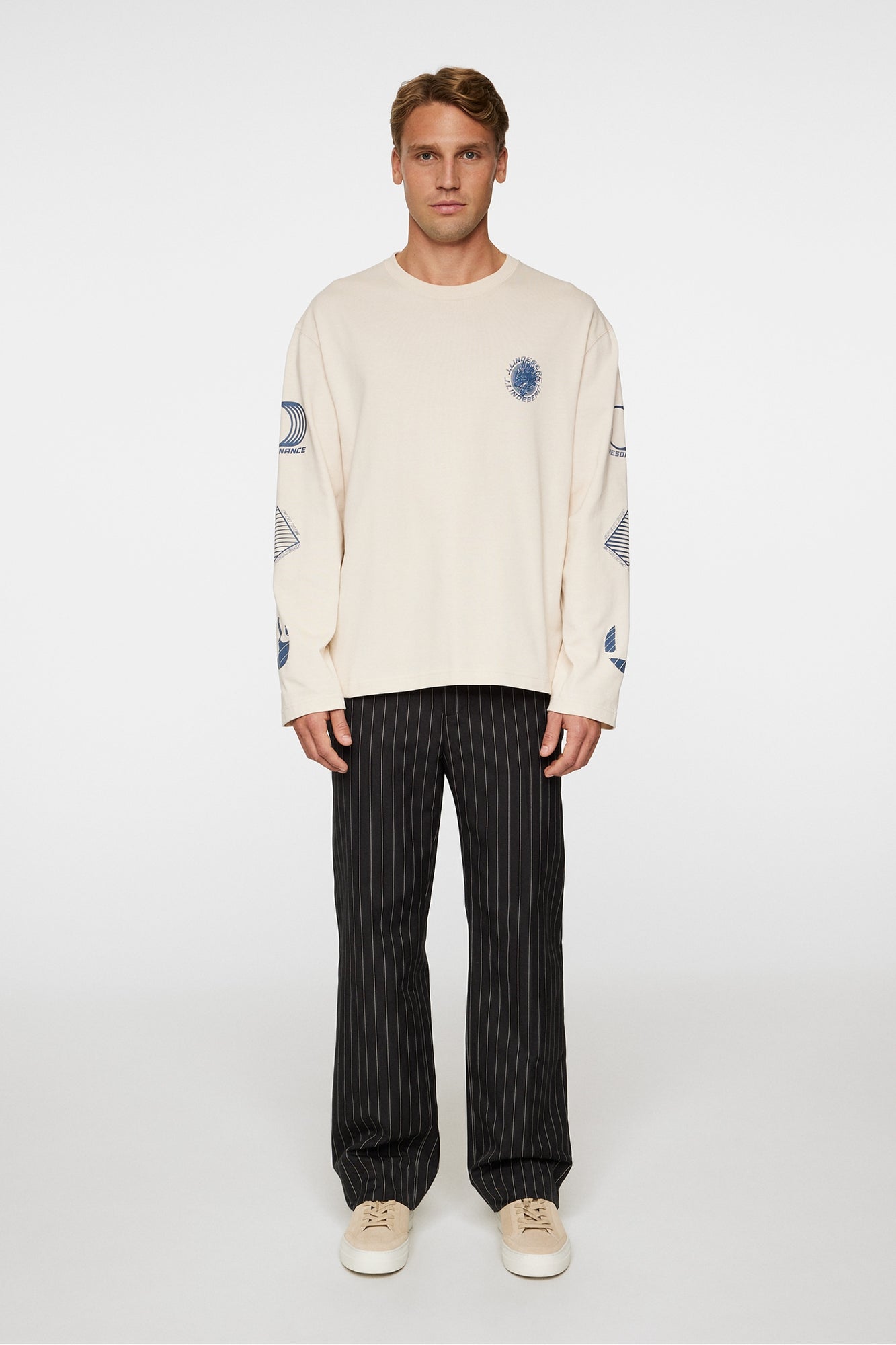 Men | Walsh Ls Print T-Shirt | Moonbeam