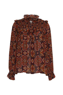 Michelle Blouse | Scarf Medallion Chai Tea