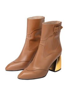 Mid-Calf Boots | Brown
