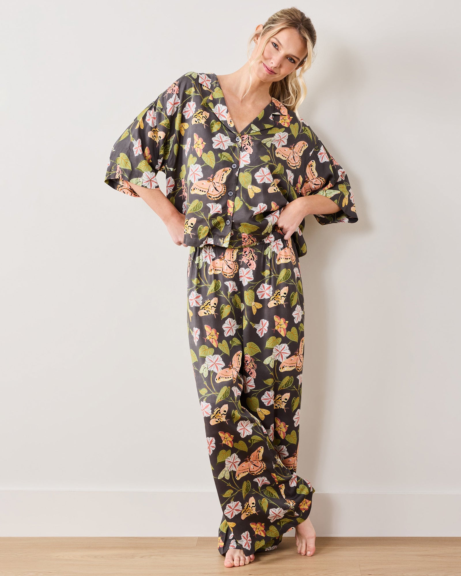 Midnight Flutter - Eco Satin Wildest Dreams Set - Slate - Printfresh
