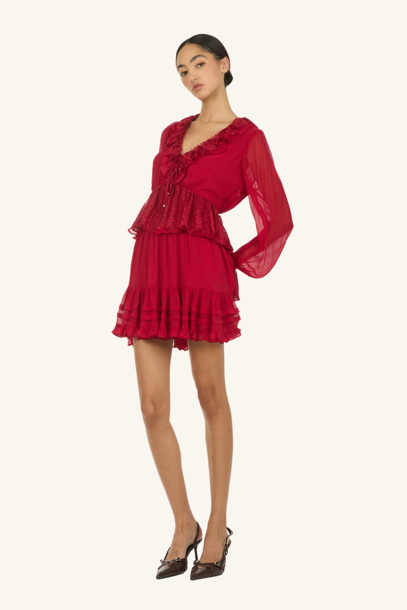 Nilou Skirt | Lipstick Red