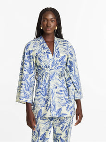Printed Cotton Poplin Mini Kimono | Toile Blu