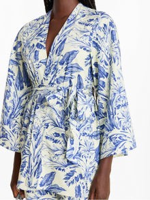 Printed Cotton Poplin Mini Kimono | Toile Blu