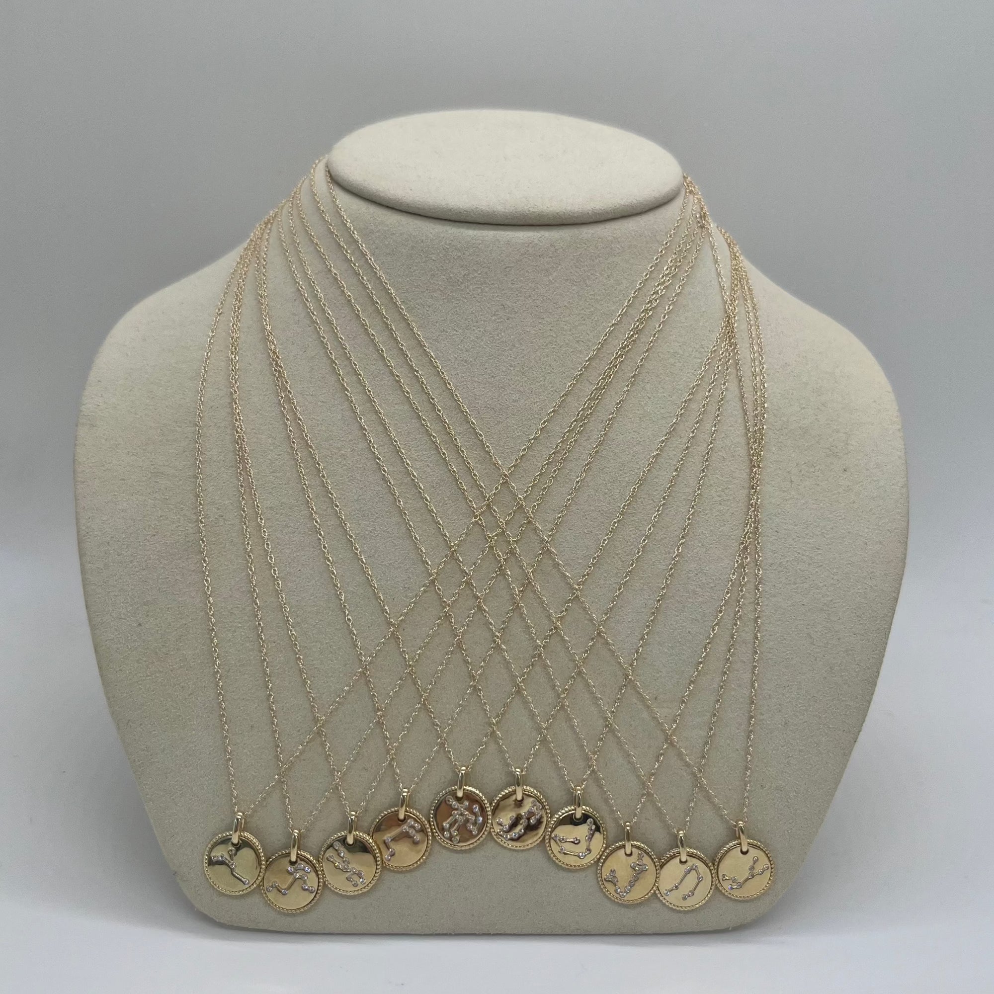 Still life image of Mini Zodiac Medallion Pendant Necklace