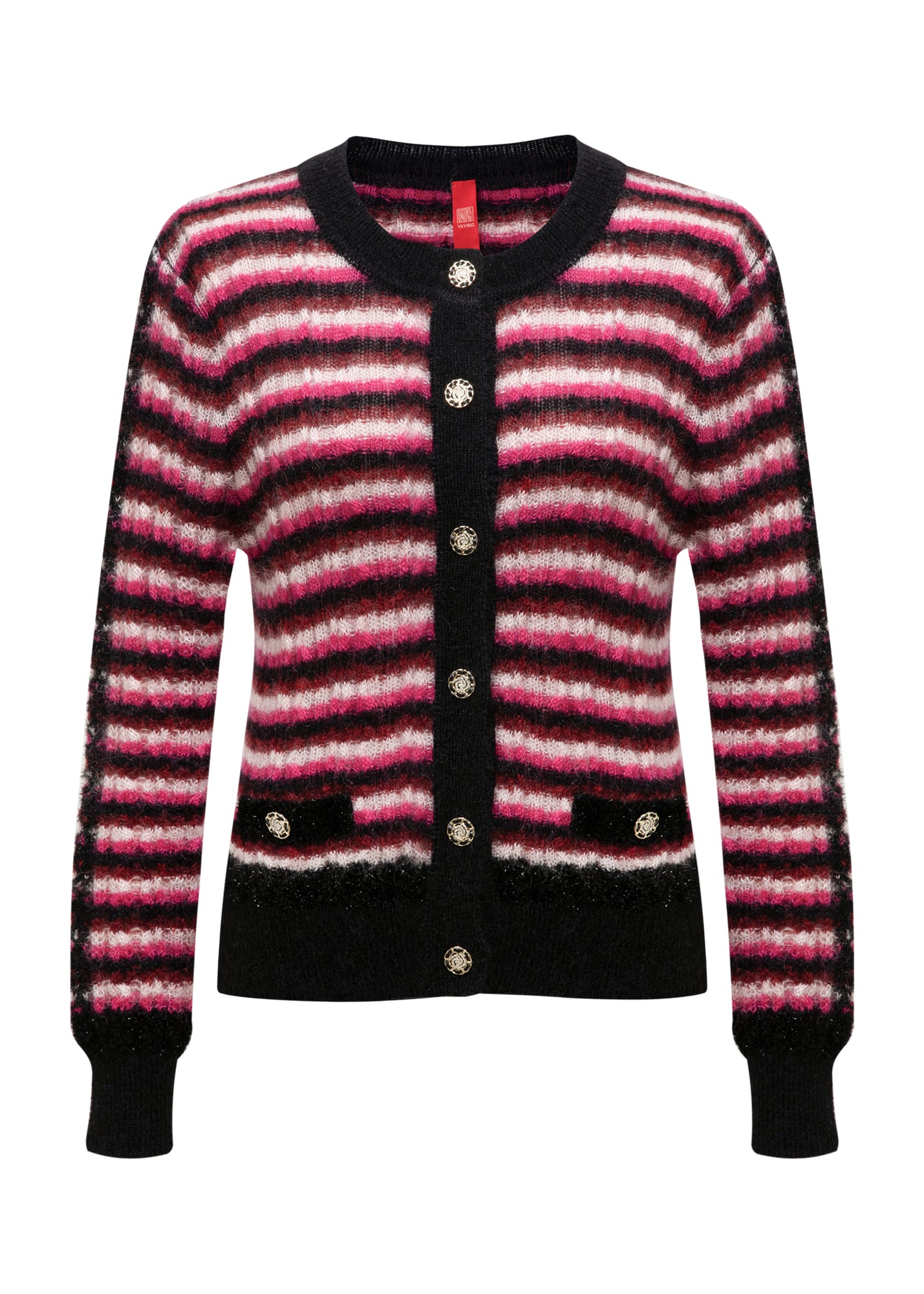 Mohair Knit Cardigan | Pink