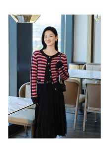 Mohair Knit Cardigan | Pink