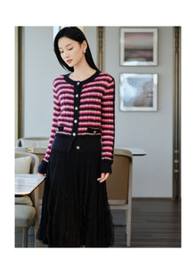 Mohair Knit Cardigan | Pink