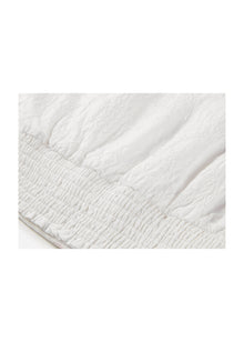 Mulberry Silk V-Neck Jacquard Jacket | White