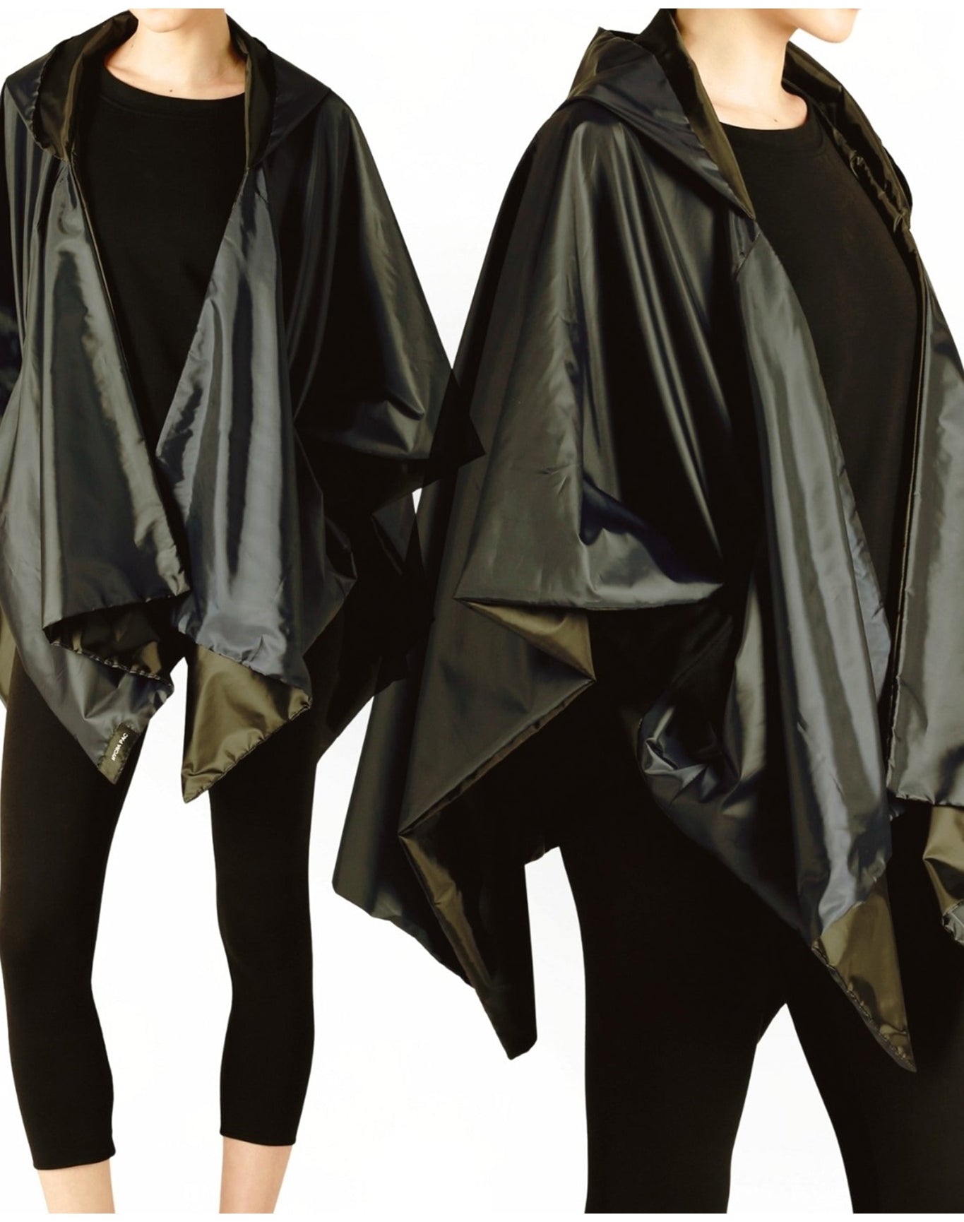 Mycra Pac | Women | Two Tone Reversible Rain Cape | Olive/Khaki
