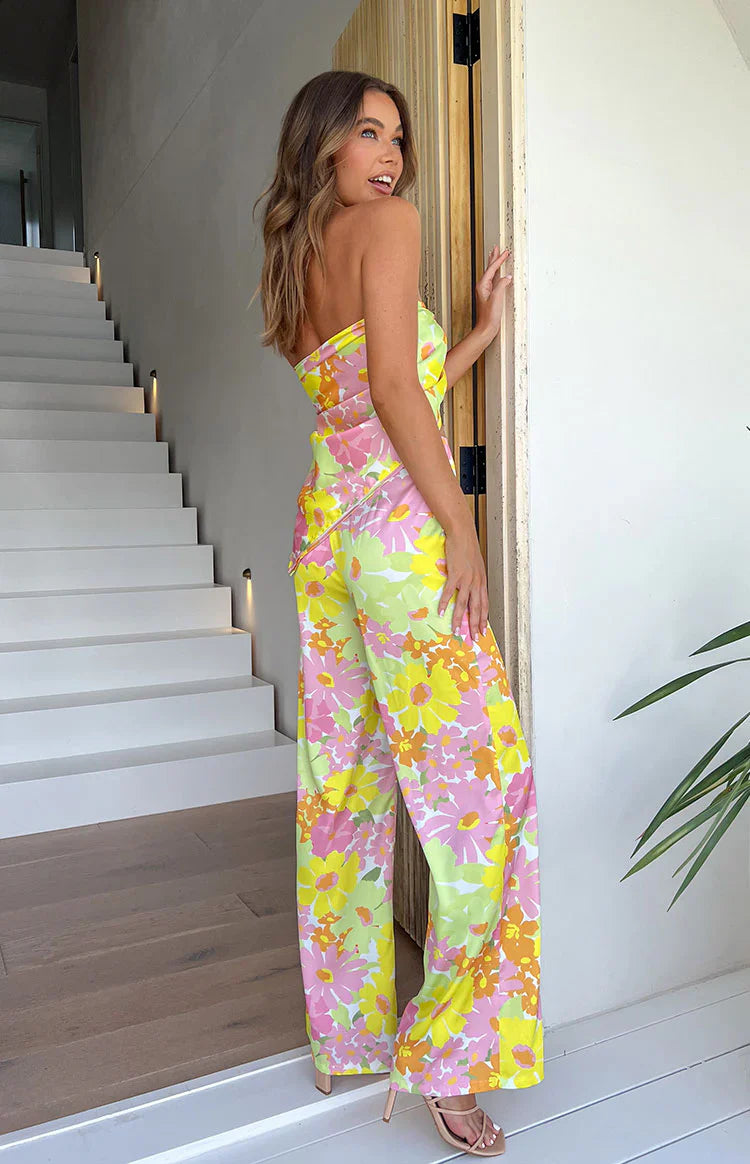 Mykonos Floral Pants | Yellow