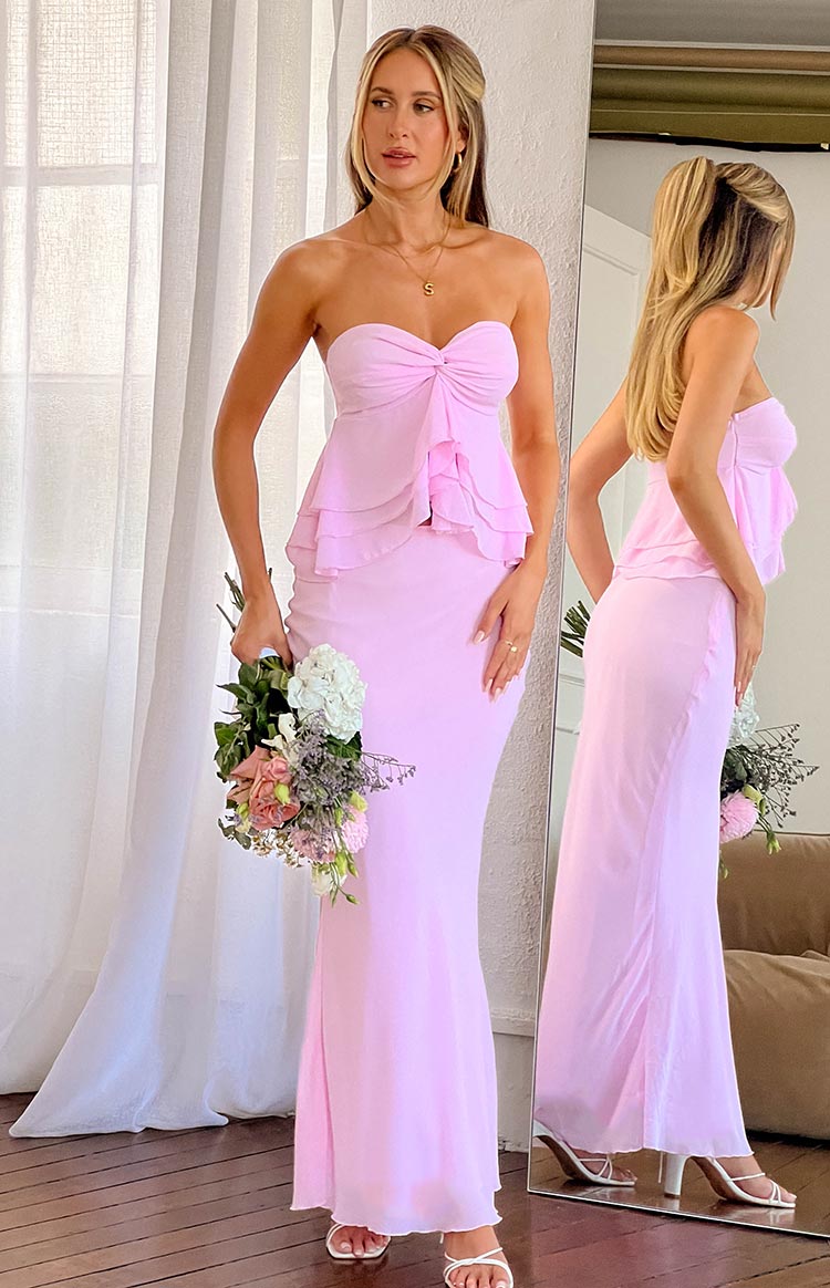 Myrna Strapless Top | Pink