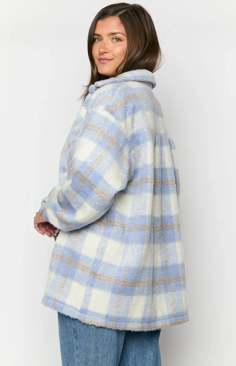 Neve Check Jacket | Blue