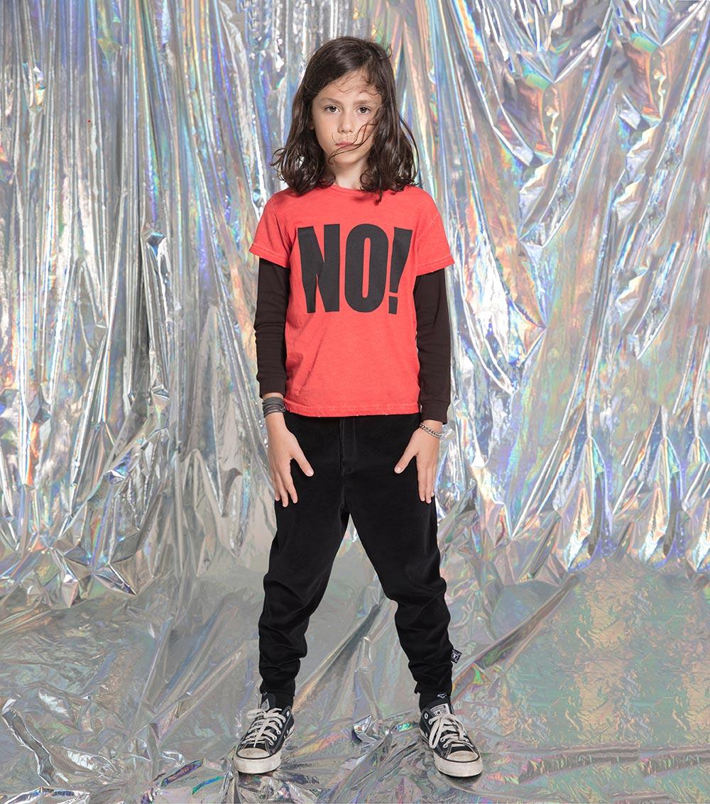 Kid | No! Shirt | Dyed Red