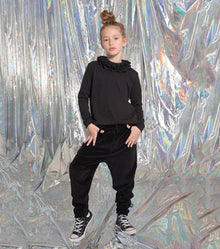Kid | Velvet Tailored Pants | Black