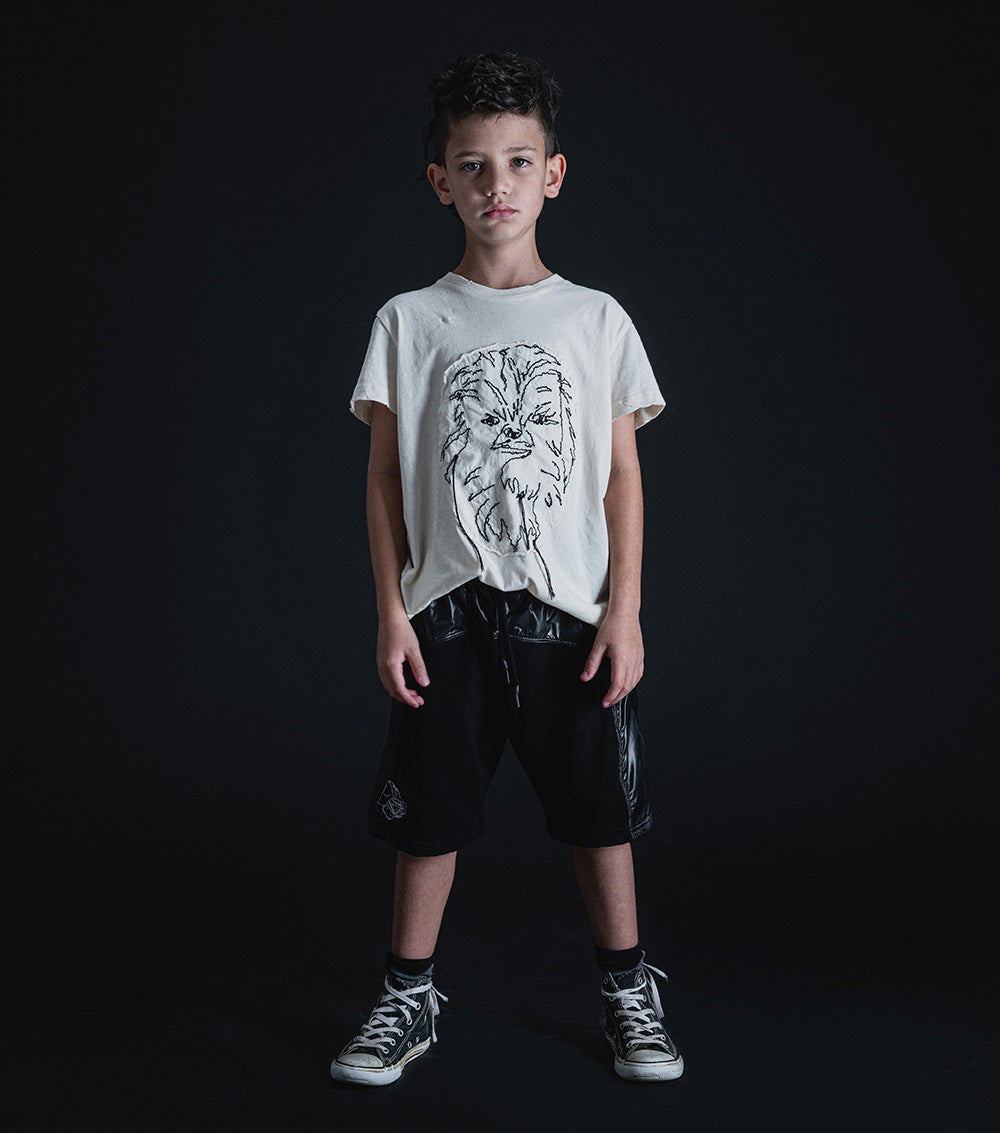 Kid | Embroidered Chewbacca T-Shirt | Natural