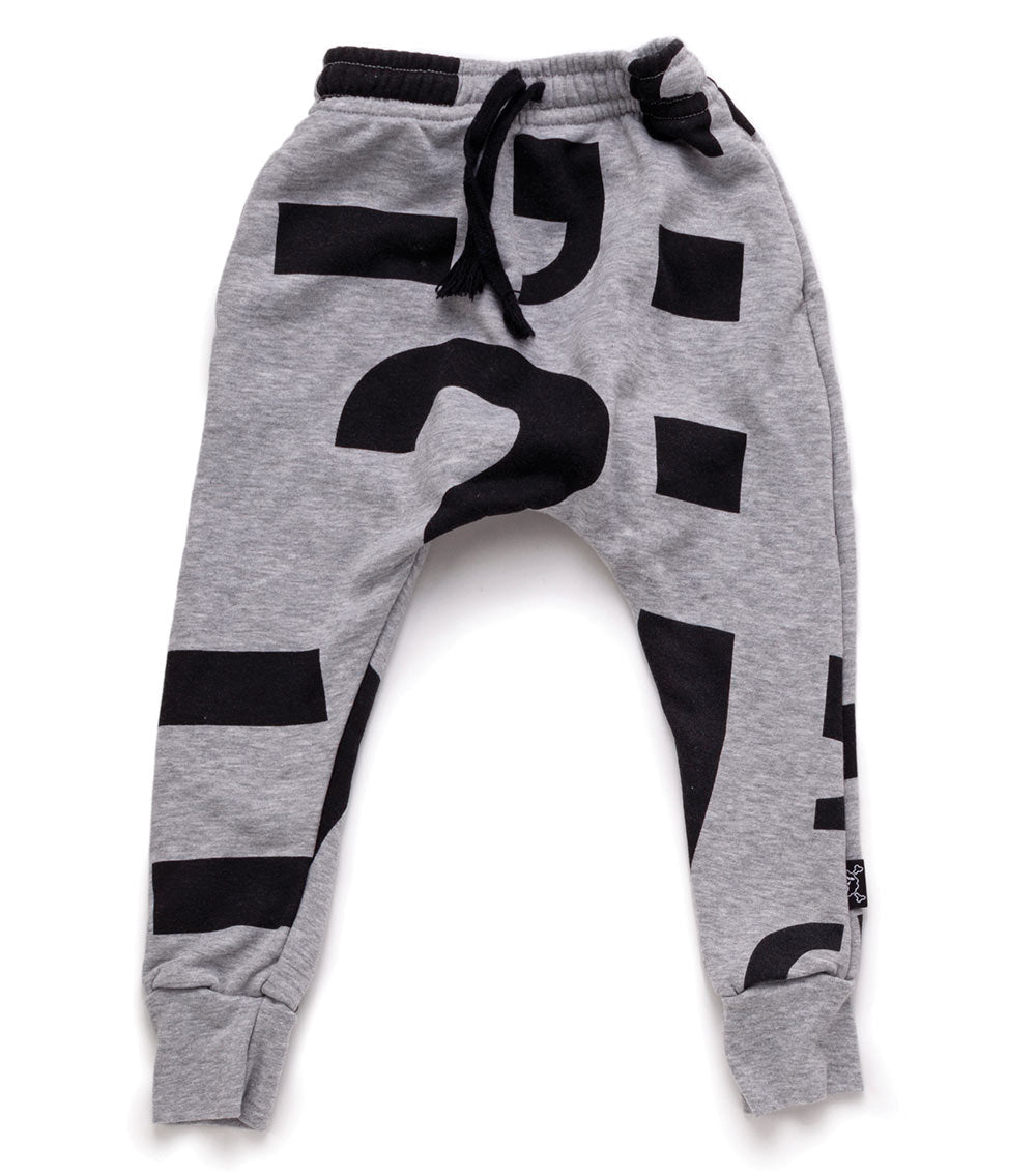 Kid | Punctuation Baggy Pants | Heather Grey