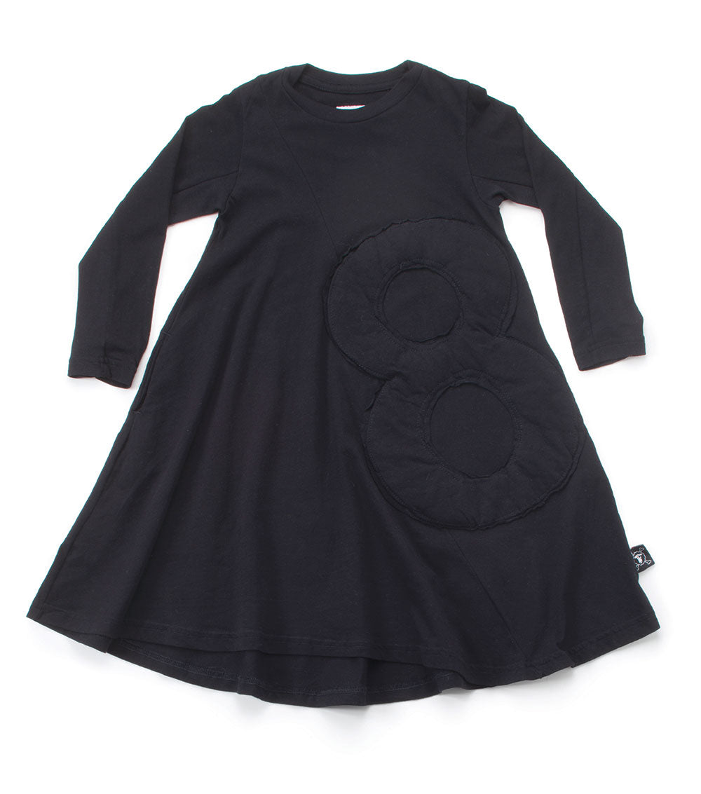 Kid | Maxi Puffy Number 360 Dress | Black