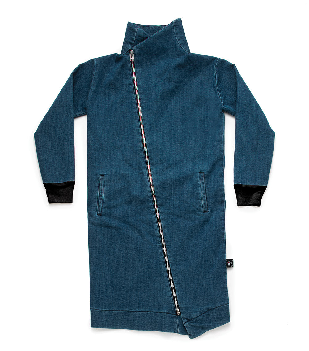 Kid | Maxi Zip Sweatshirt | Denim