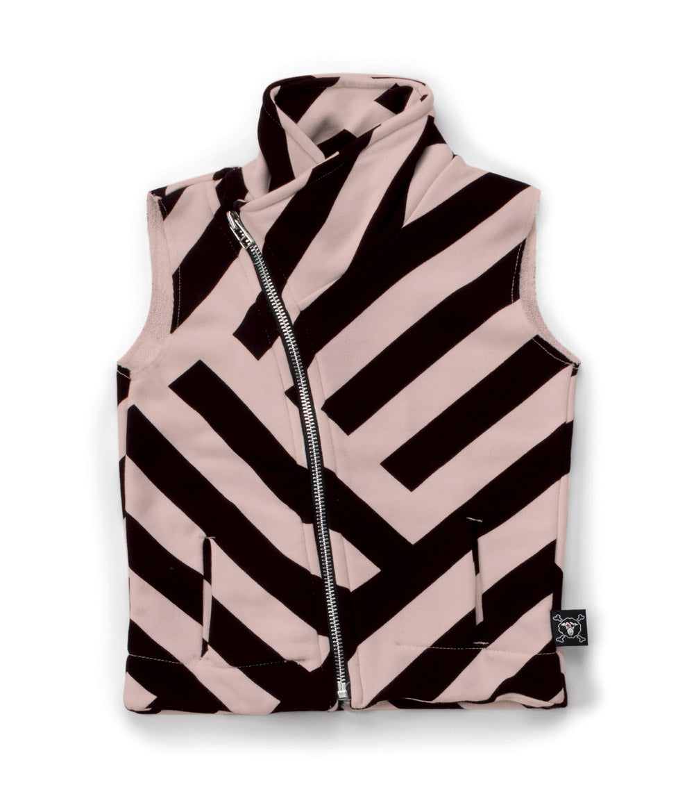 Kid | Striped Vest | Powder Pink