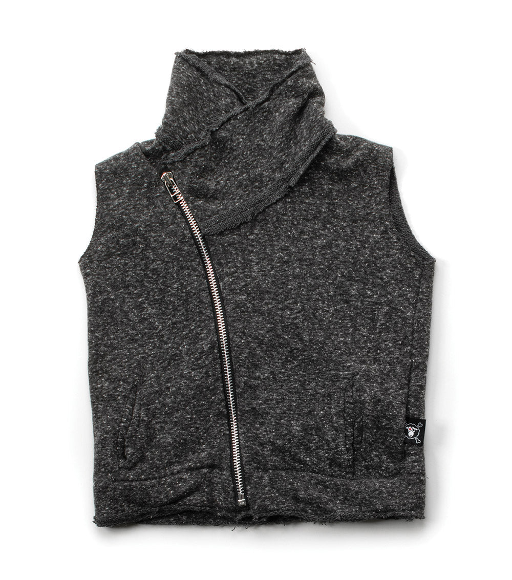 Kid | Solid Vest | Charcoal Grey