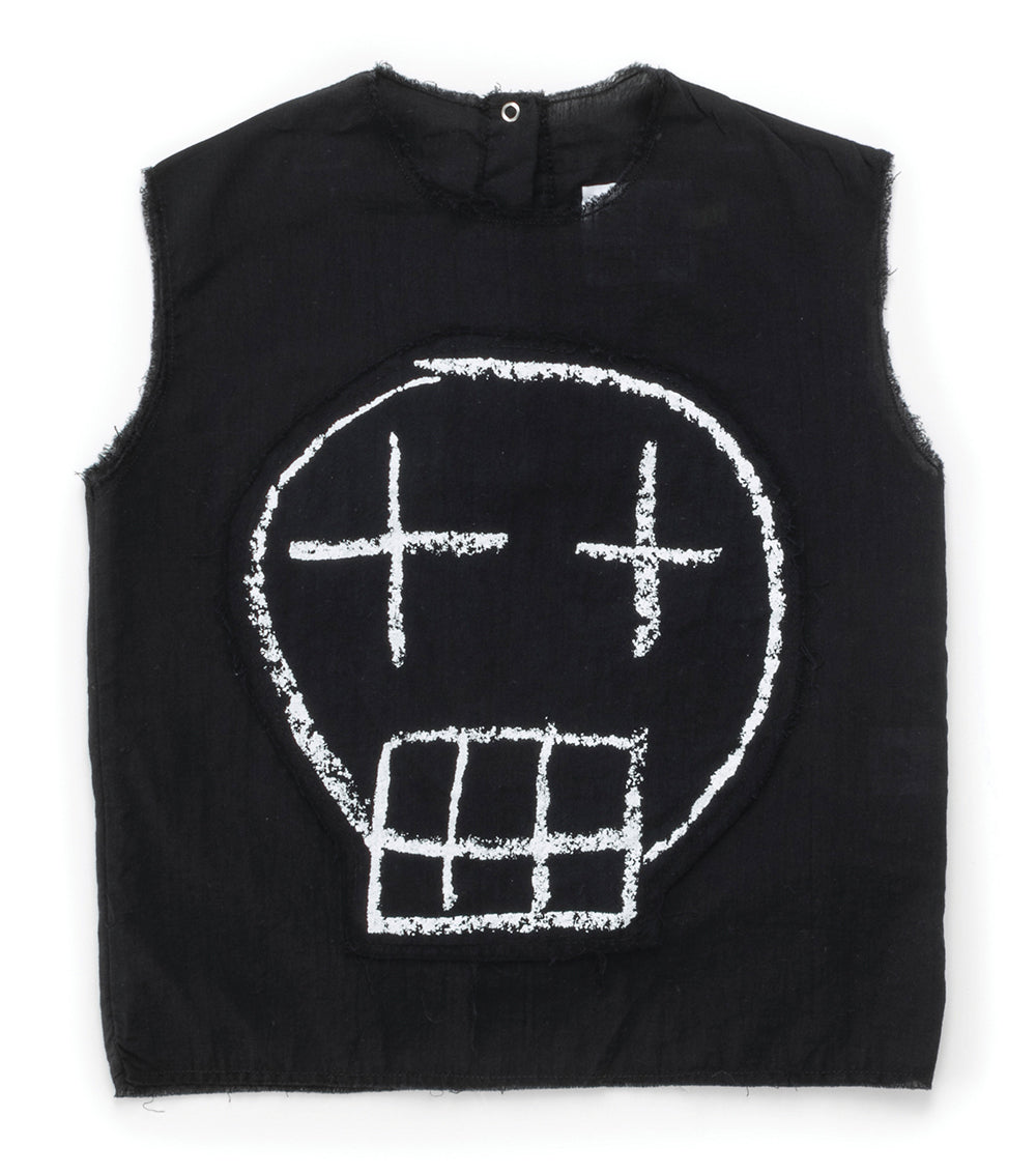 Kid | Patched Voile Shirt | Black
