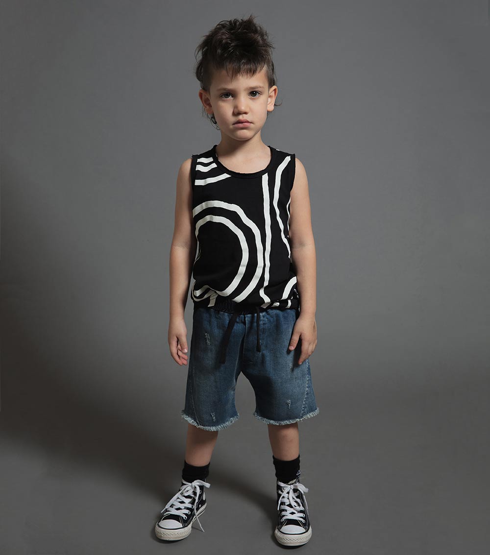 Kid | Circle Tank Top | Black