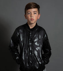 Kid | Nylon Numbered Jacket | Black
