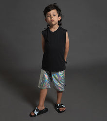 Kid | Nylon Shorts | Silver