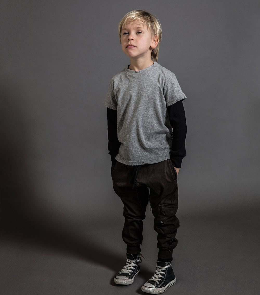 Kid | Cargo Pants | Dyed Olive