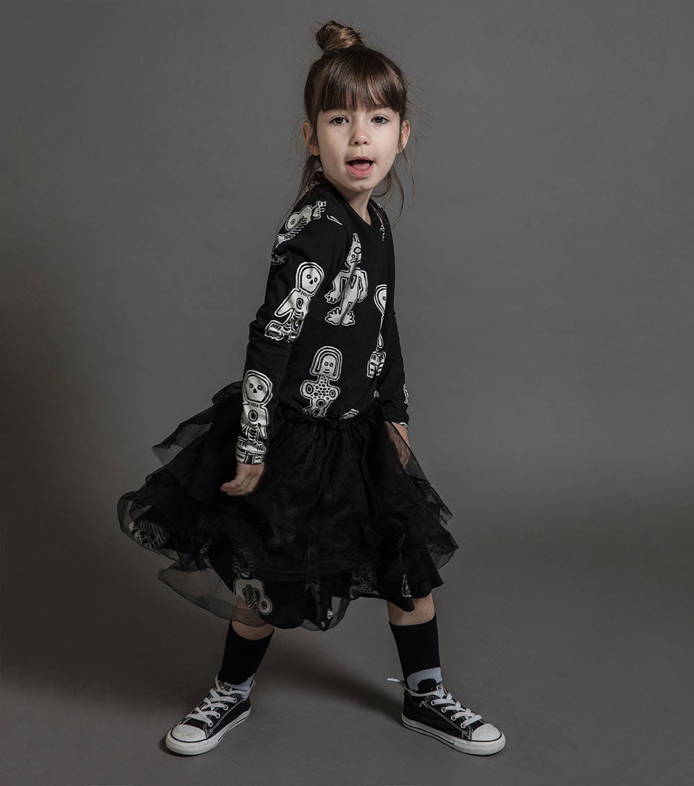 Kid | Tribal Dancers Tulle Dress | Black