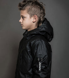 Kid | Waxed Down Jacket | Black