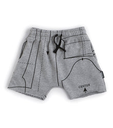 Kid | Sewing Pattern Sweatshorts | Heather Grey
