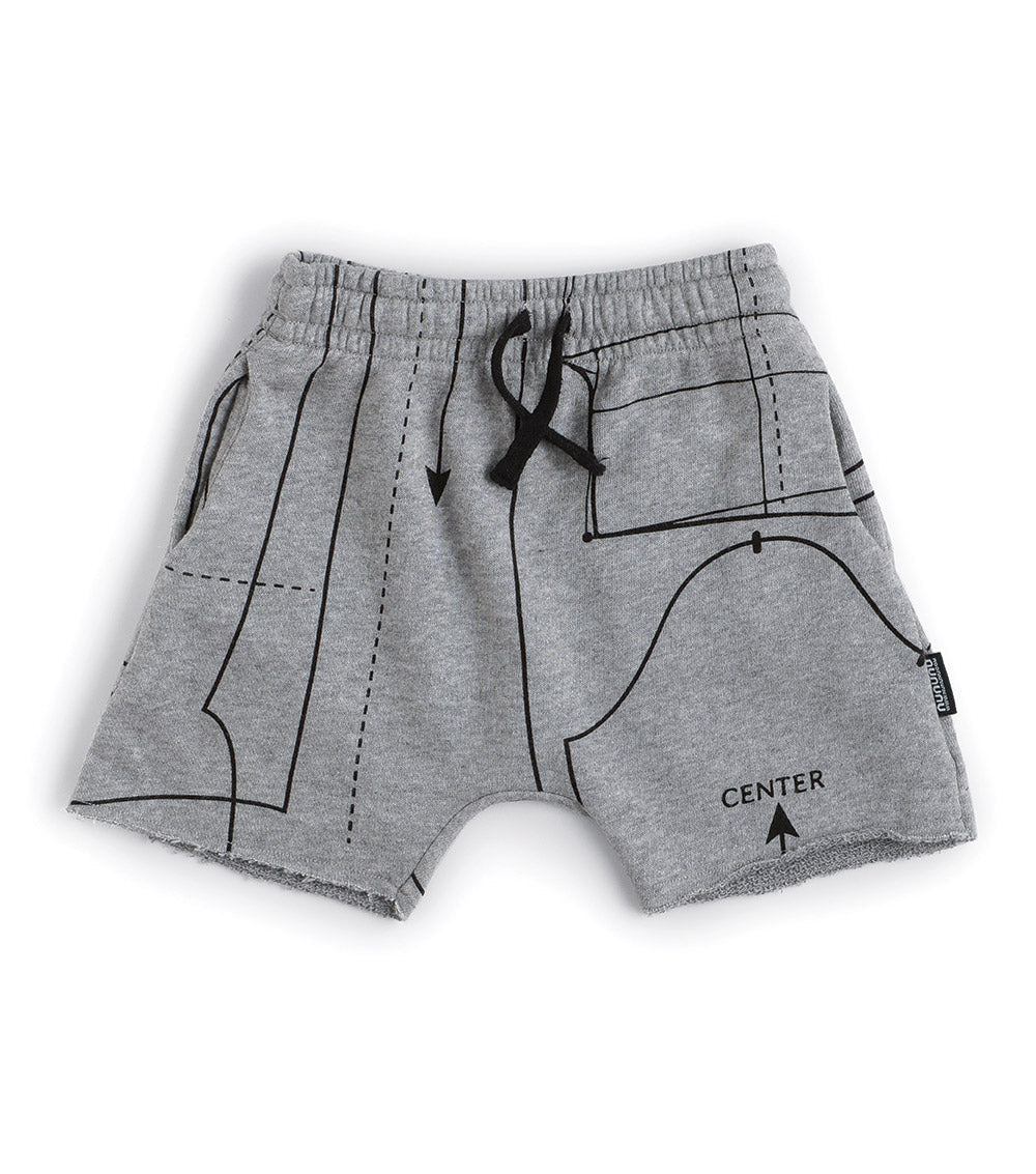 Kid | Sewing Pattern Sweatshorts | Heather Grey