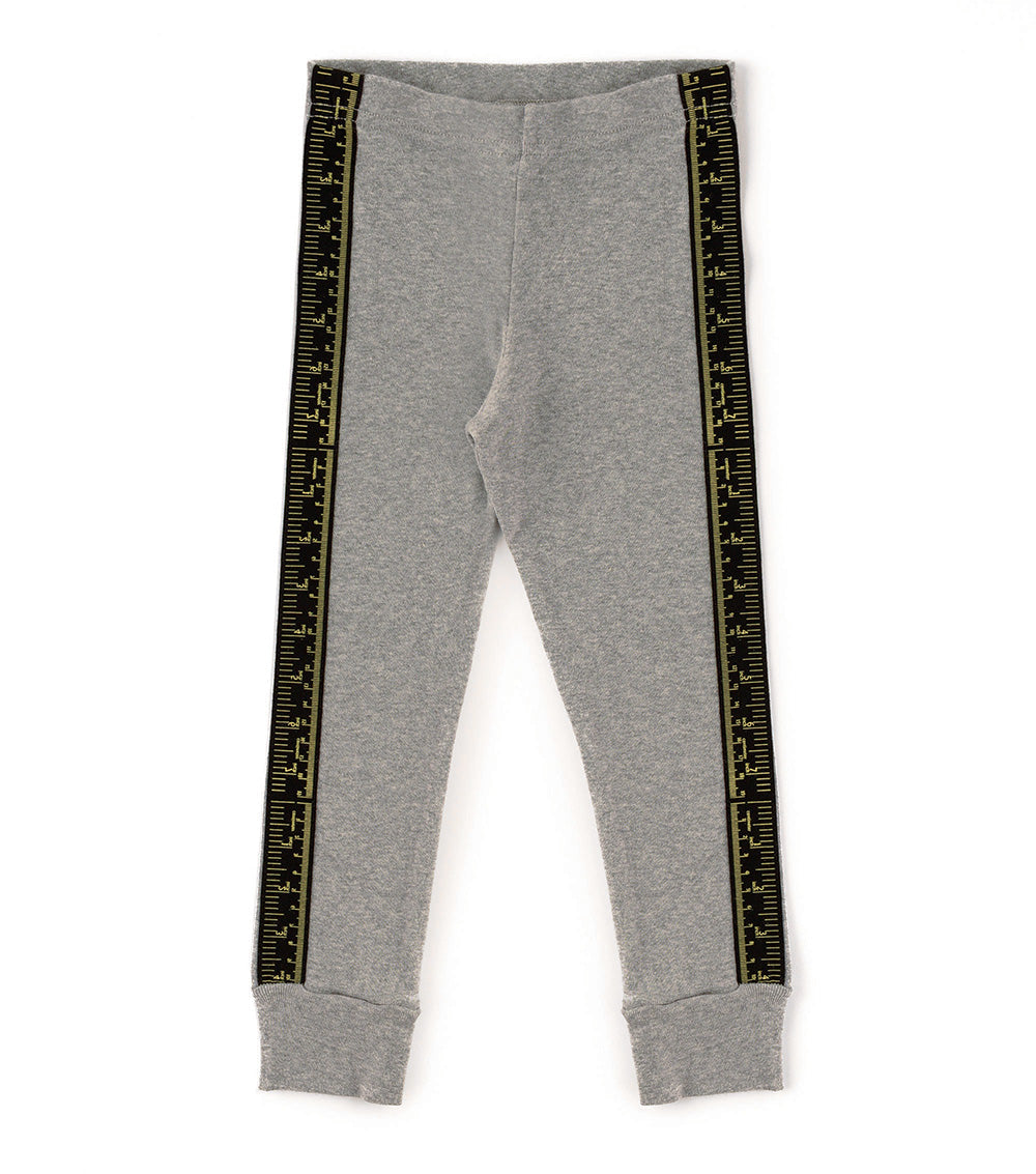 Kid | Measuring Band Leggings | Heather Grey