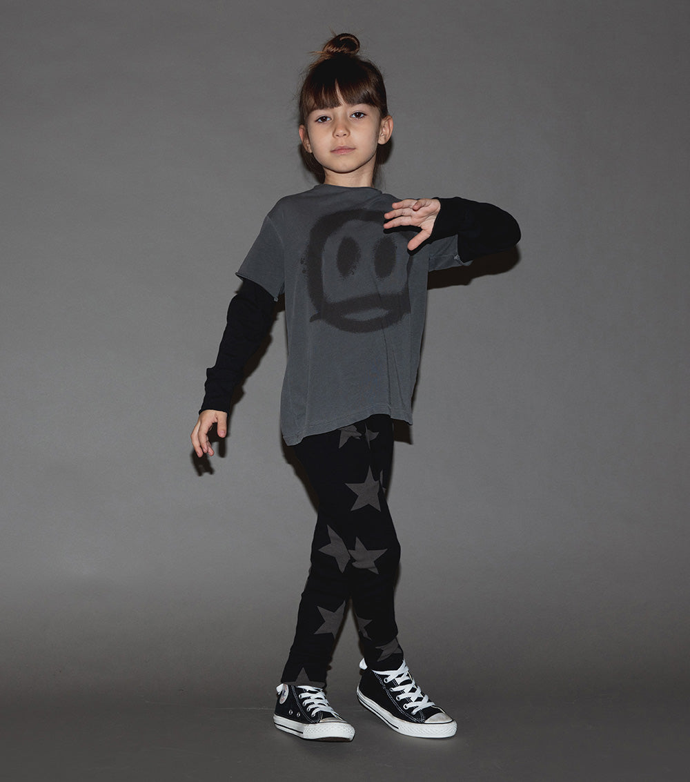 Kid | Sprayed Smile Shirt | Lava Yellow