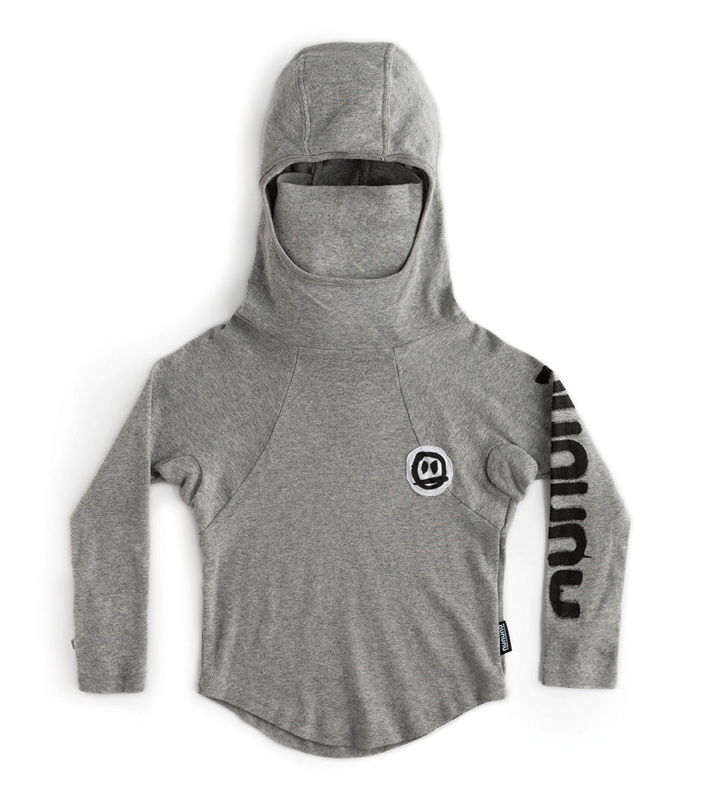 Kid | Nununu Ninja Mask Shirt | Heather Grey