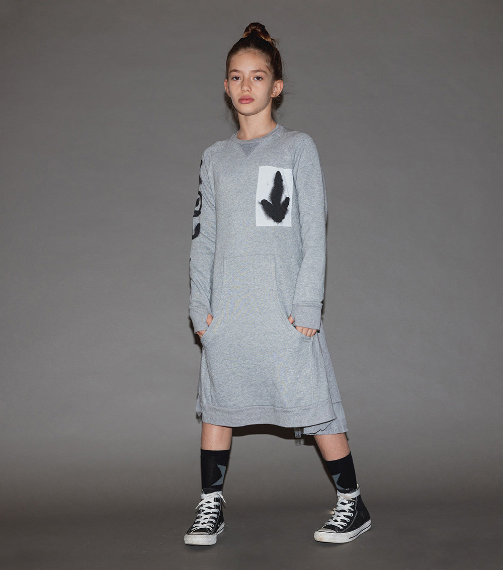 Kid | Total Elements Kangaroo Dress | Heather Grey