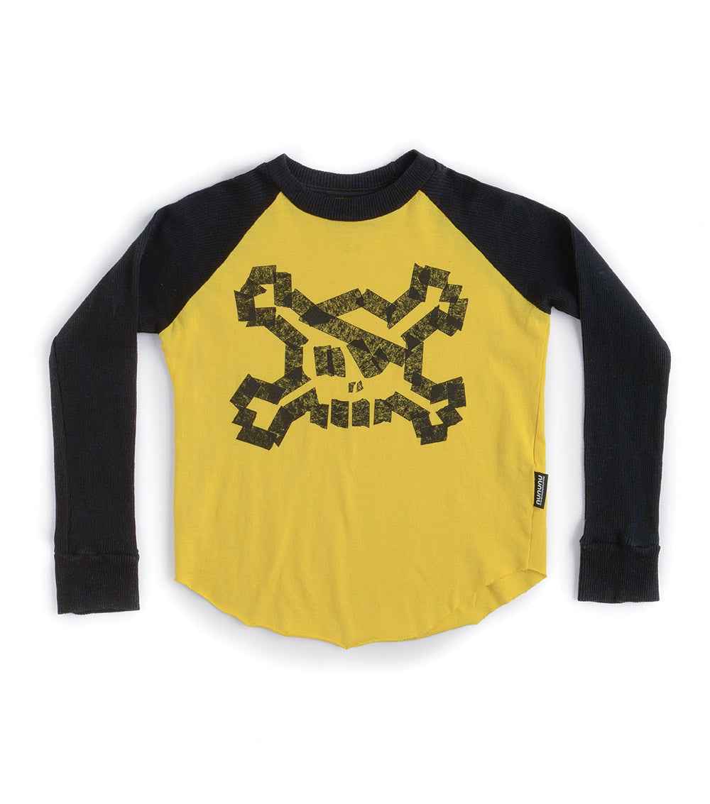 Kid | Masking Tape Skull Shirt | Yellow