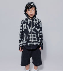 Kid | Masking Tape Light Zip Hoodie | Natural